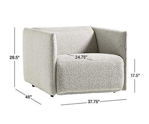 46*37cm Multi Function Sofa White Flannel Modern Minimalist Style