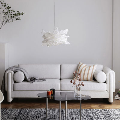 230*90cm Nordic Relaxing Modern Fabric Sofa Set With Birch Legs