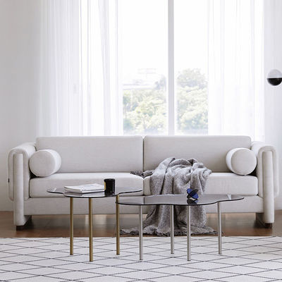 230*90cm Nordic Relaxing Modern Fabric Sofa Set With Birch Legs