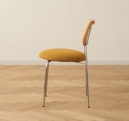 Household Rattan Backrest Cloth Dining Chair 49*46*75cm