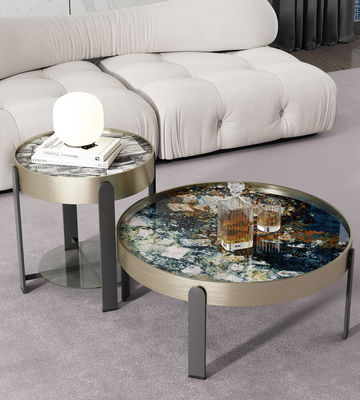 Corrosion Resistant ODM Round Rock Coffee Table 3mm Rock Plate