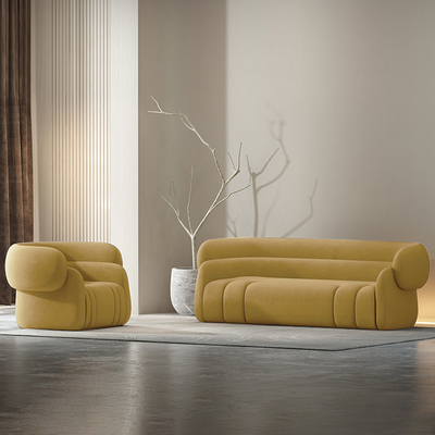 Flannel Fabric 3 Seat Velvet Modern Suit Sofa For Bedroom