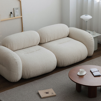 Single Modern Living Room Sectionals Sofas Teddy Fleece Material