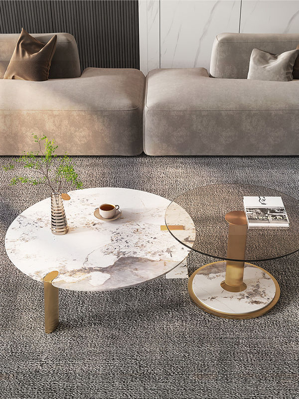 Rock Board Bedroom Coffee Table Round Zero Formaldehyde Rock Coffee Table